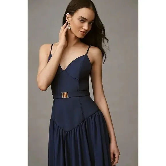 hutch ruby sleeveless bustier belted drop-waist maxi dress Hutch | Dresses | Anthropologie Size 2 Hutch Ruby Sleeveless Bustier Belted Dropwaist Maxi Dress